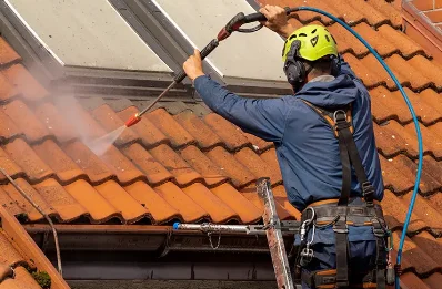 Démoussage et hydrofuge de toiture à Leyrat